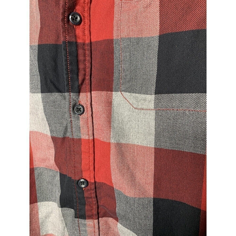 Eddie Bauer Shirt Shacket Mens XL Tall Heavy Cotton Button Up Collared Plaid - Picture 4 of 7